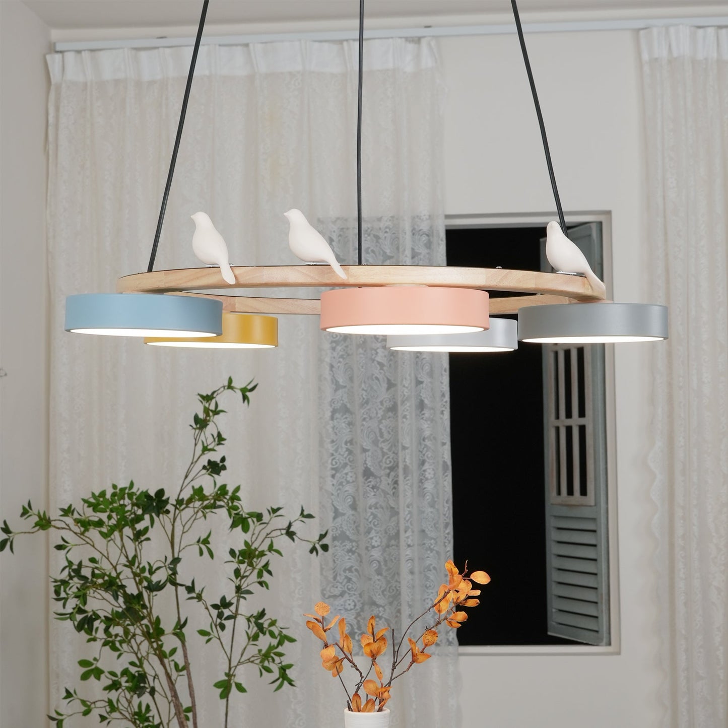 Radiancea - Elegante Ronde Vogelkroonluchter Met Warme Sfeerverlichting