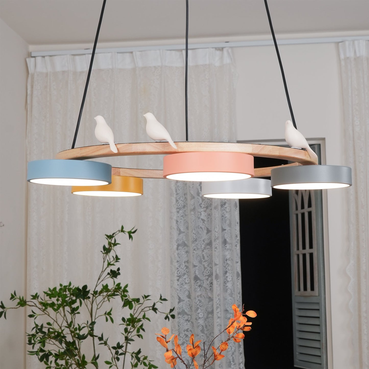 Radiancea - Elegante Ronde Vogelkroonluchter Met Warme Sfeerverlichting