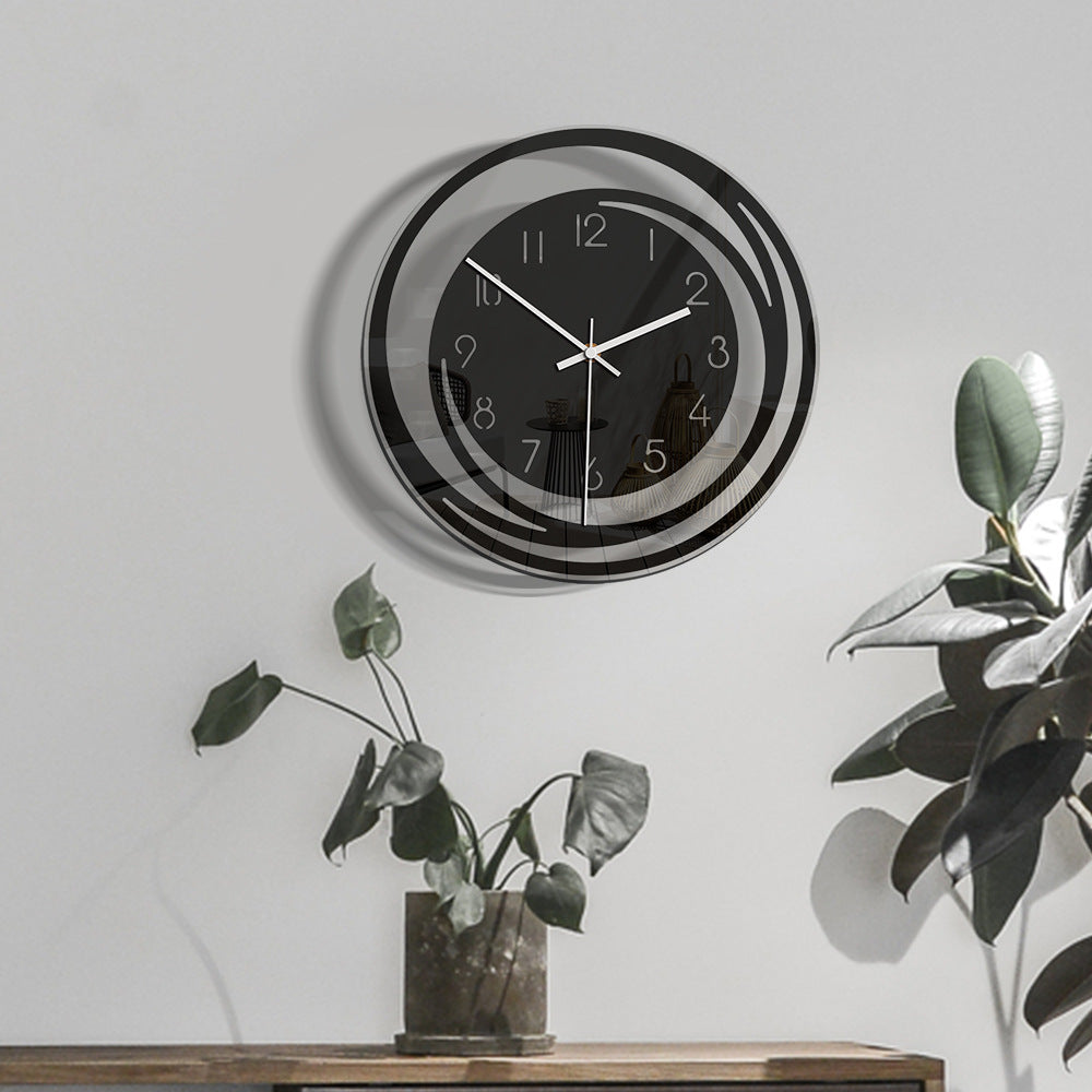 Noctura – Stille Acryl Wandklok (Modern Quartz Design)