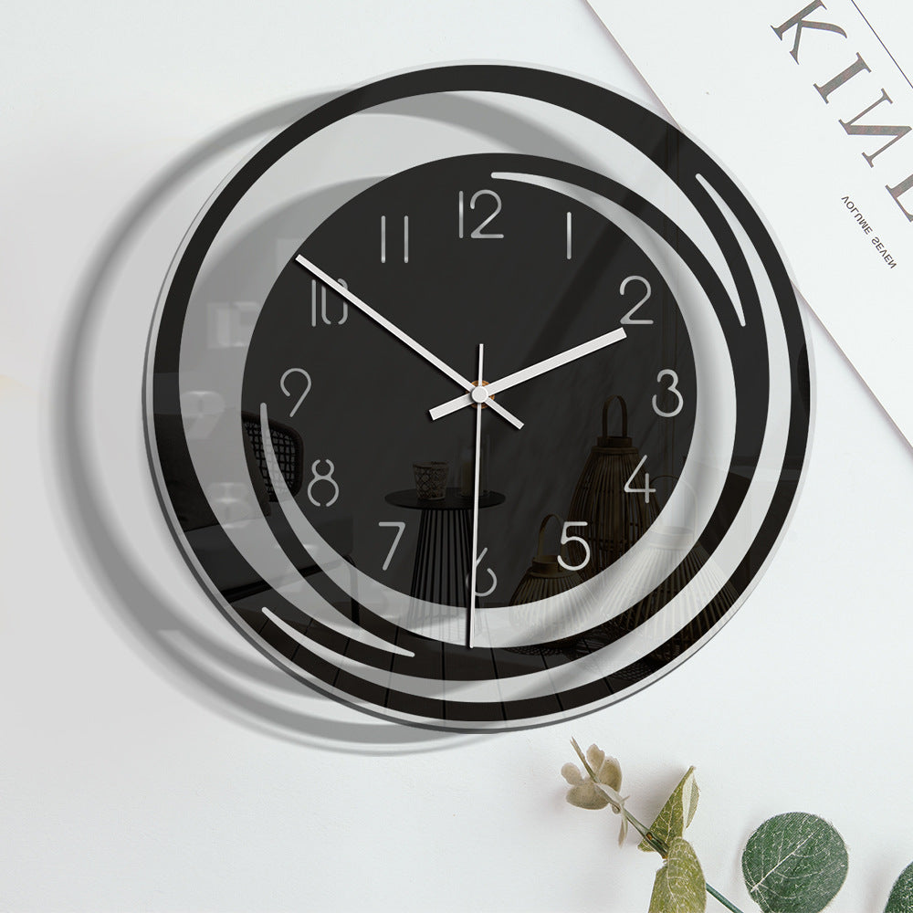 Noctura – Stille Acryl Wandklok (Modern Quartz Design)
