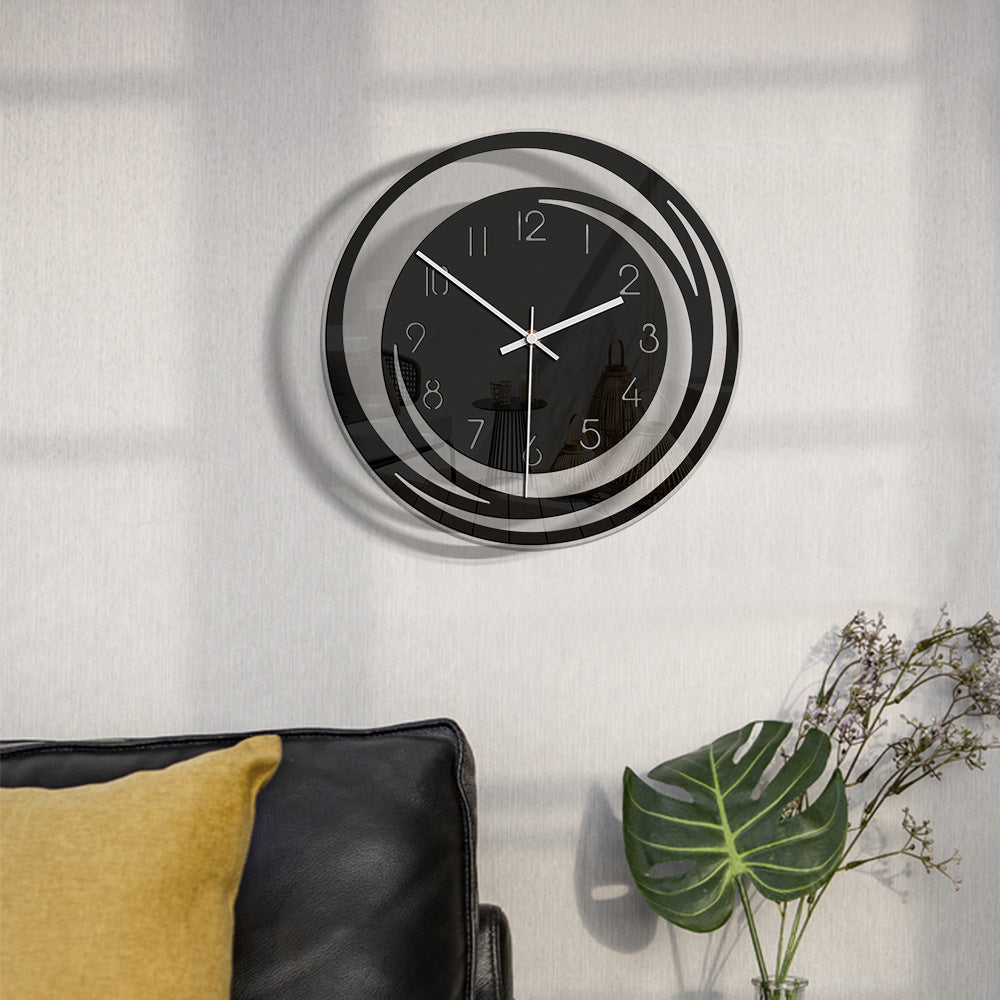Noctura – Stille Acryl Wandklok (Modern Quartz Design)