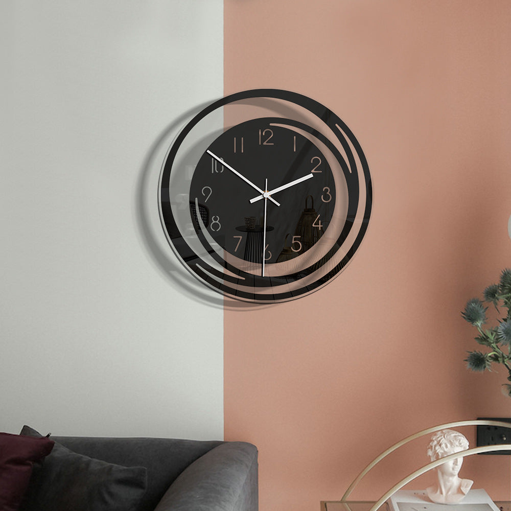 Noctura – Stille Acryl Wandklok (Modern Quartz Design)