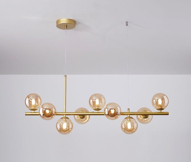 Solara – Luxe Glazen Bollen Hanglamp Voor De Eettafel