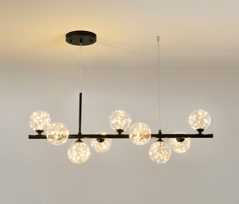 Solara – Luxe Glazen Bollen Hanglamp Voor De Eettafel