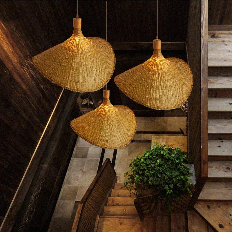 LoomLit – Handgemaakte Boho Bamboe Hanglamp & Plafondlamp (Duurzaam, Natuurlijk Design)