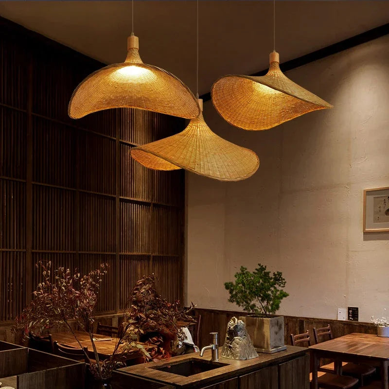 LoomLit – Handgemaakte Boho Bamboe Hanglamp & Plafondlamp (Duurzaam, Natuurlijk Design)