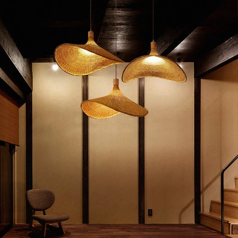 LoomLit – Handgemaakte Boho Bamboe Hanglamp & Plafondlamp (Duurzaam, Natuurlijk Design)