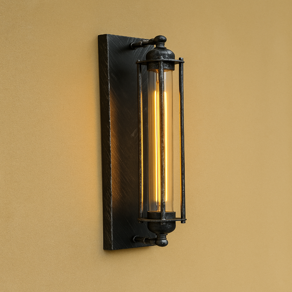 Nox – Vintage LED Wandlamp (Industrieel Design, Warme Sfeer)