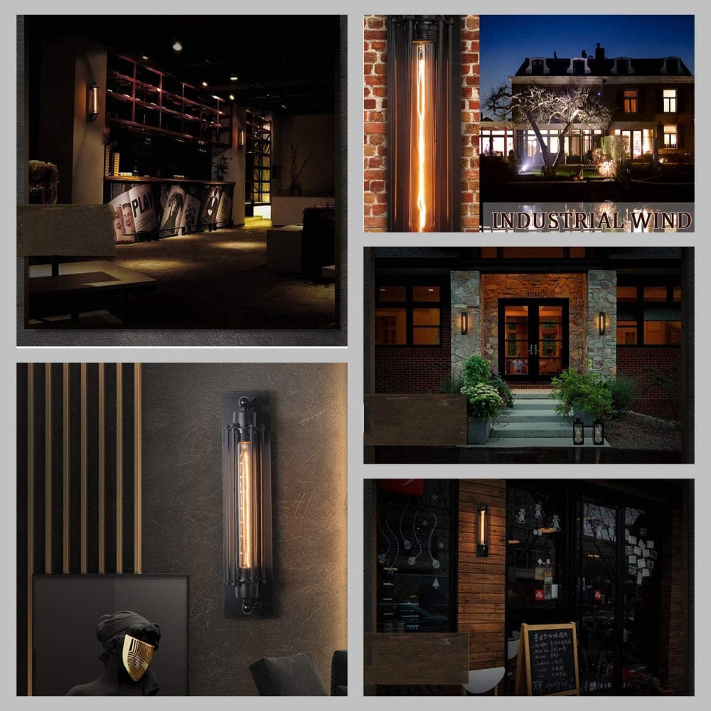 Nox – Vintage LED Wandlamp (Industrieel Design, Warme Sfeer)