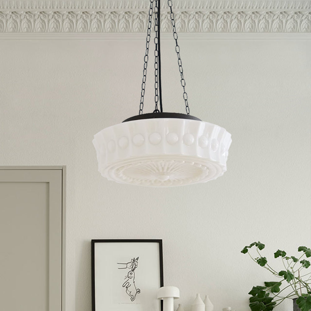 Celora – Vintage Keramische Schoolhouse Hanglamp