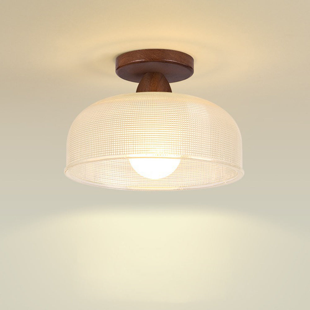 Solvia – Glas & Hout Plafondlamp