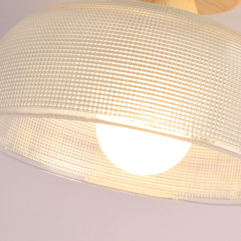 Solvia – Glas & Hout Plafondlamp