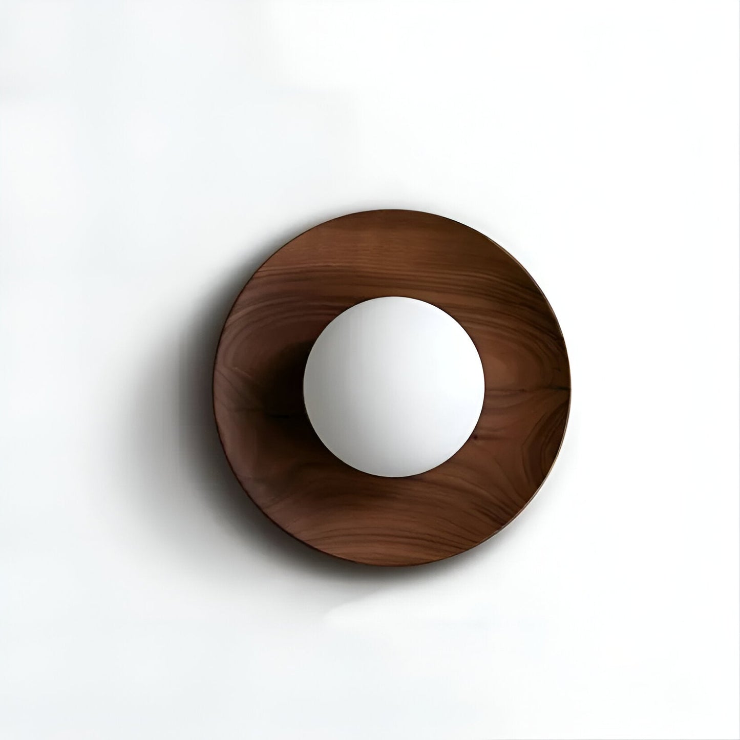 Liora – Scandinavische Minimalistische Hout & Glas LED Wandlamp