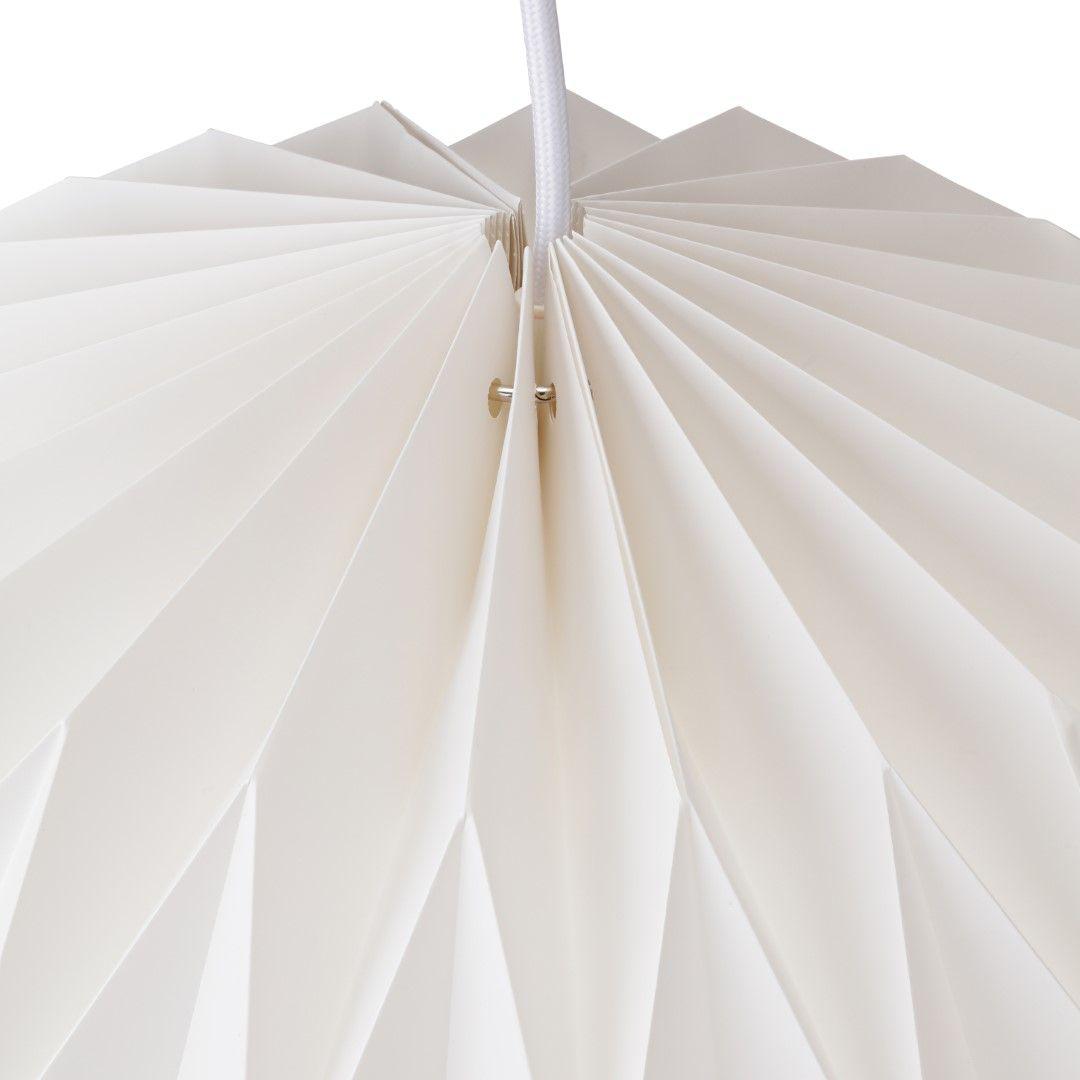 Sheetara - Stijlvolle Witte Pendel Lamp Met Plissé Acryl Kap Ø42 Cm