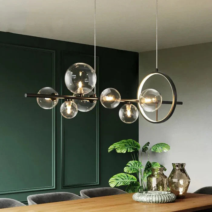 Aurevia – Glas Bubble Plafondlamp met LED Ring