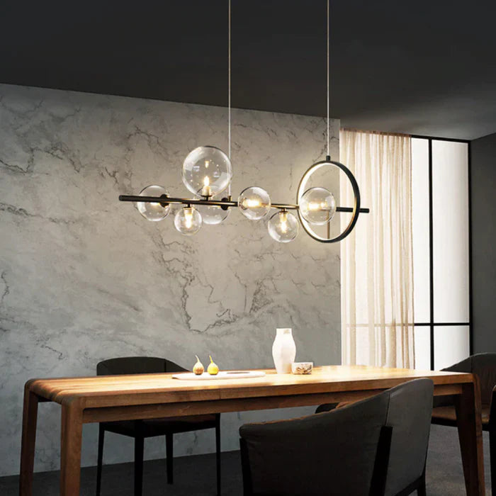 Aurevia – Glas Bubble Plafondlamp met LED Ring