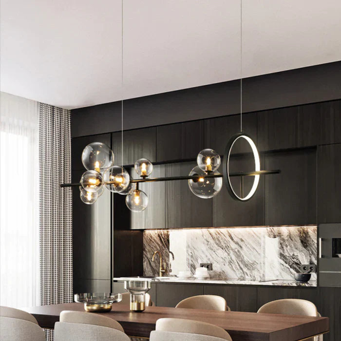 Aurevia – Glas Bubble Plafondlamp met LED Ring