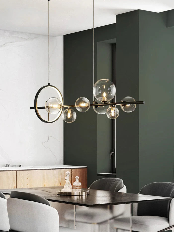 Aurevia – Glas Bubble Plafondlamp met LED Ring