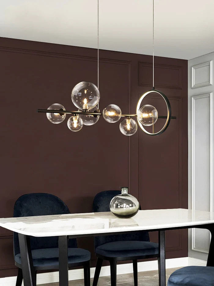 Aurevia – Glas Bubble Plafondlamp met LED Ring