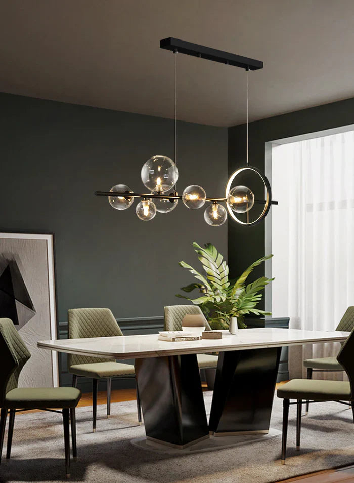 Aurevia – Glas Bubble Plafondlamp met LED Ring