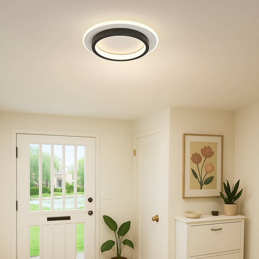Homedra – Moderne Ronde LED Plafondlamp Met Duurzaam Metaal En Acryl Ontwerp