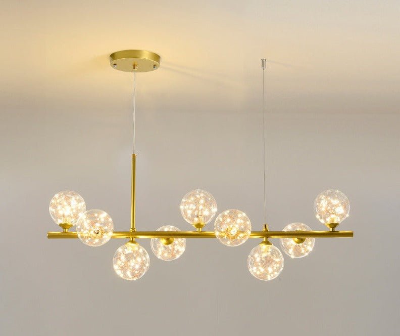 Solara – Luxe Glazen Bollen Hanglamp Voor De Eettafel