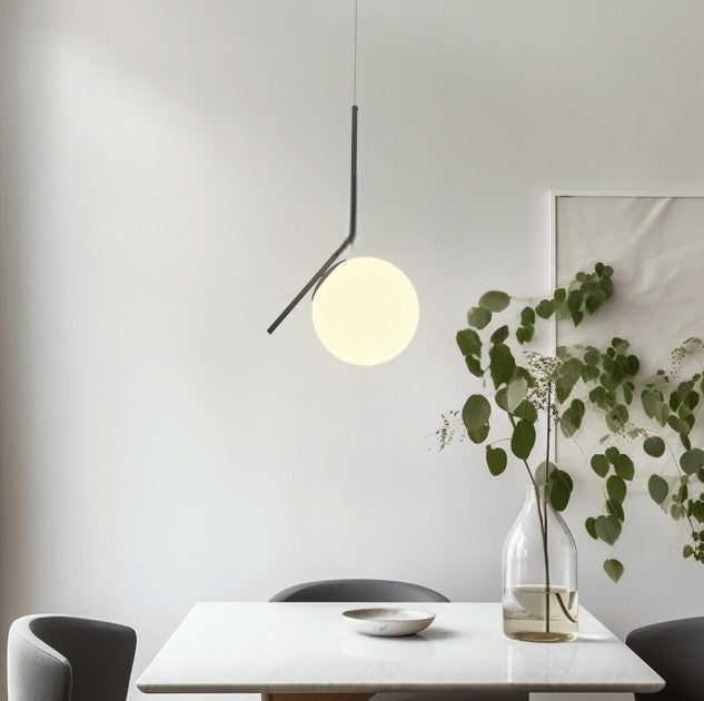 Florvia - Moderne Glazen Bol Hanglamp Voor Stijlvolle Noordse Interieurs