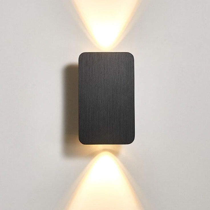 Arvo – Scandinavische Minimalistische Rechthoekige Aluminium LED Wandlamp (2-Licht)