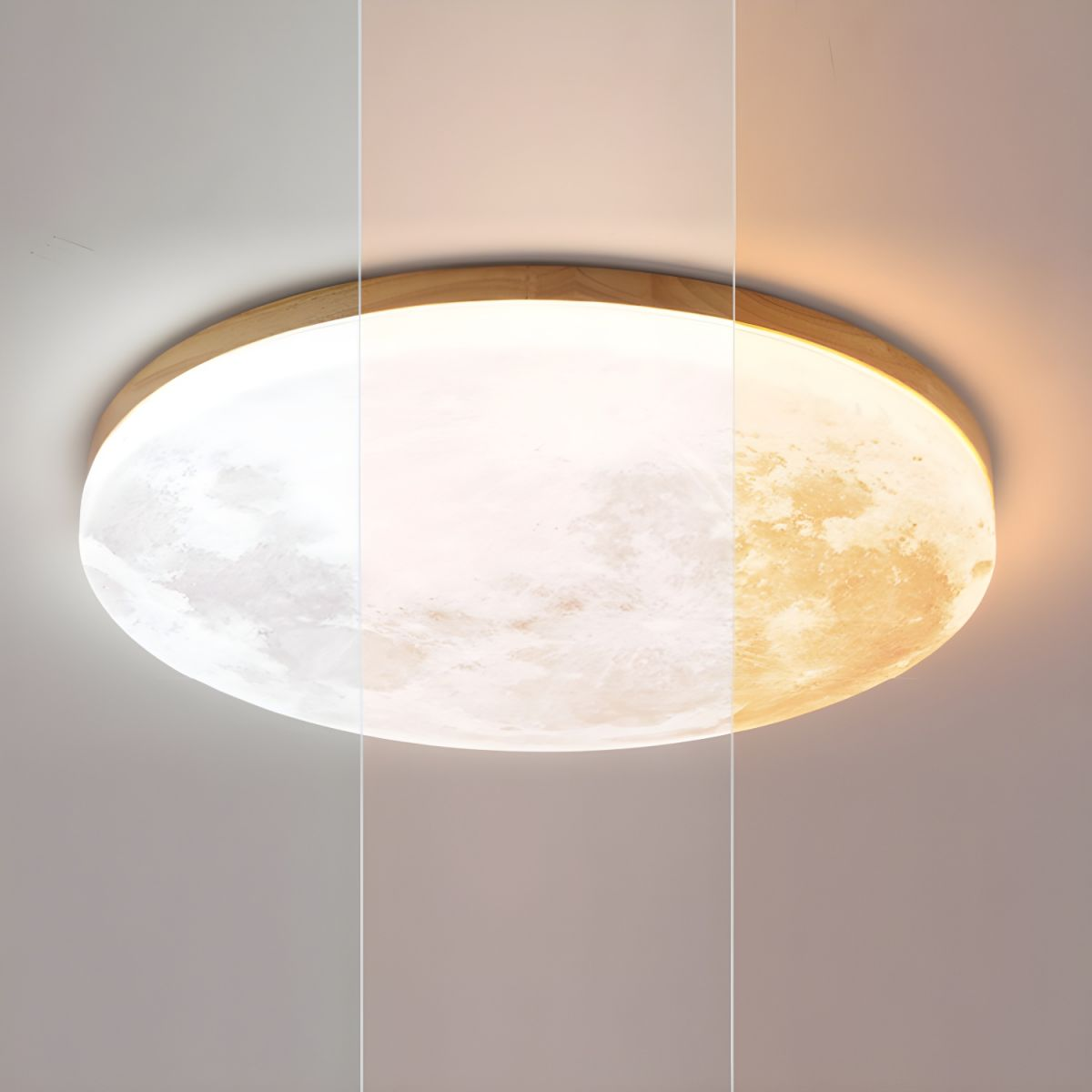 Selena – Maan LED Plafondlamp (Minimalistisch Rond Ontwerp, Warm/Neutraal/Koel Licht)