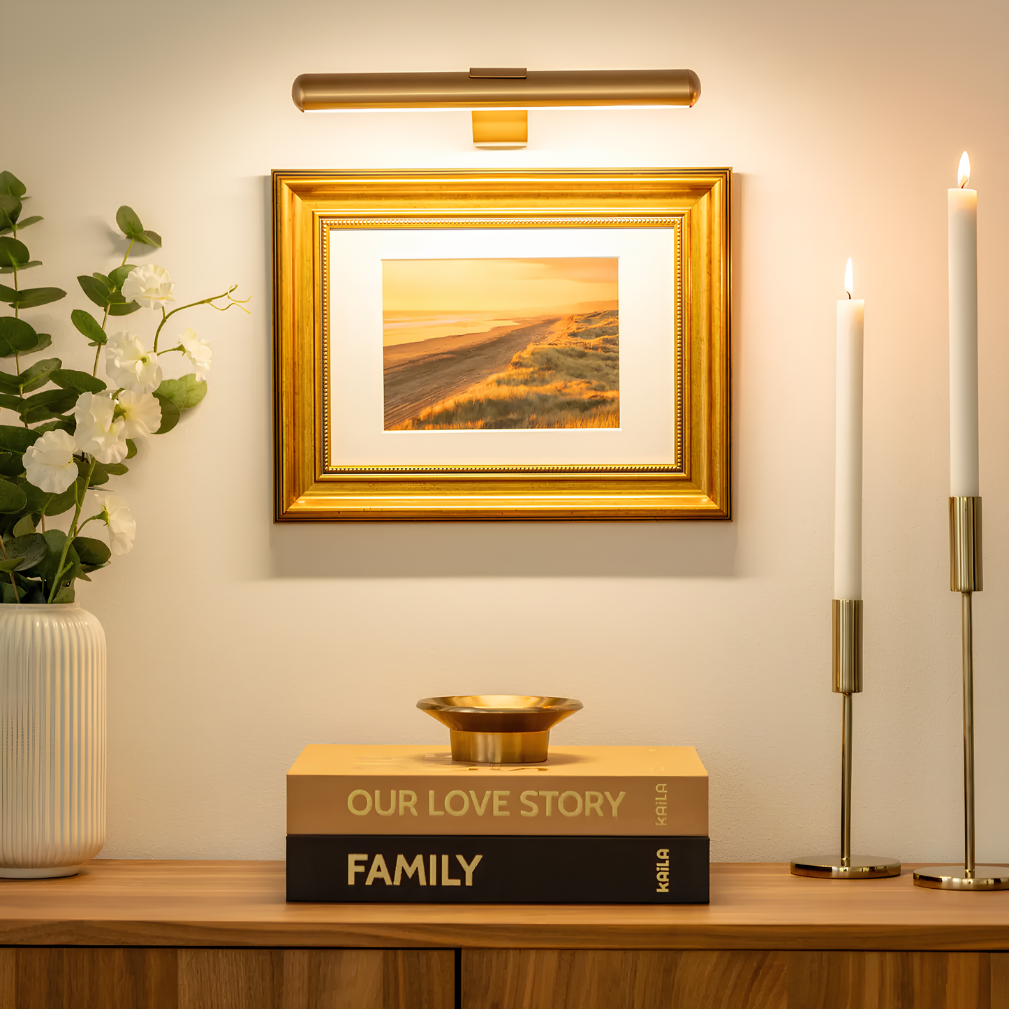 Lumora – LED Wandlamp voor Kunst en Decoratie
