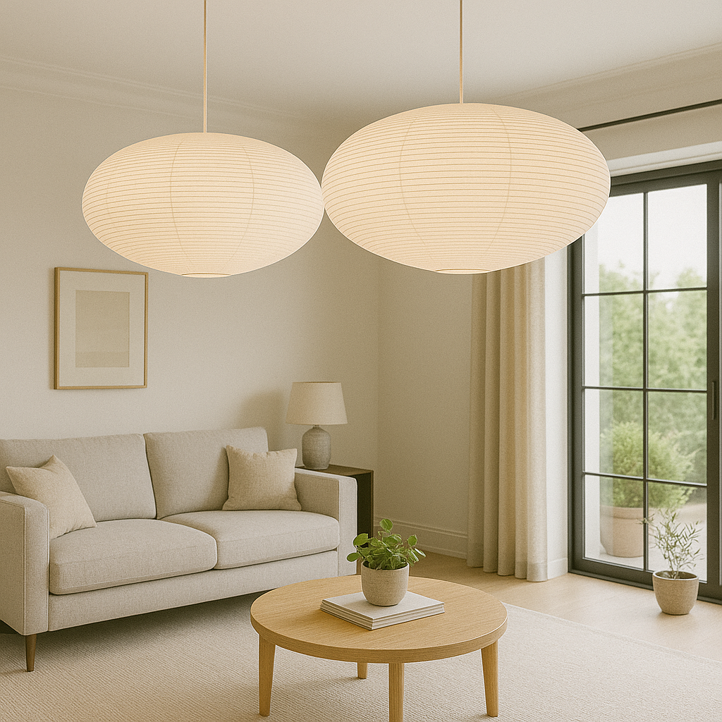 Shiniva - Eigentijdse Papieren Hanglamp Met Minimalistisch Ontwerp
