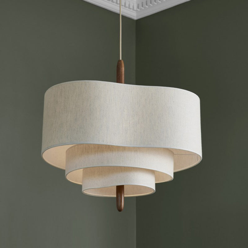 Lunara – Stoffen Hanglamp Chandelier (Modern Minimalistisch, E27 LED)