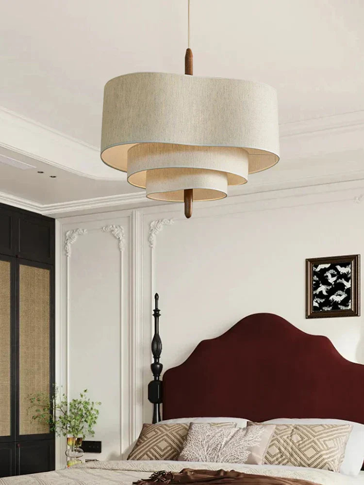 Lunara – Stoffen Hanglamp Chandelier (Modern Minimalistisch, E27 LED)