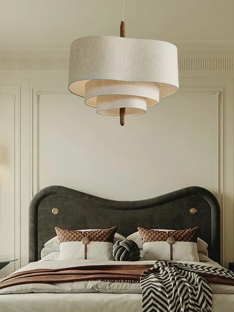 Lunara – Stoffen Hanglamp Chandelier (Modern Minimalistisch, E27 LED)