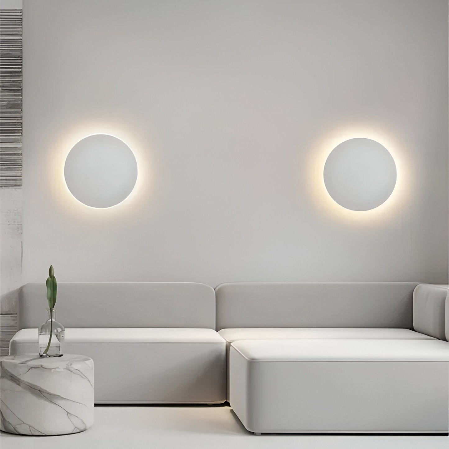 Lunor – Nordic Ronde LED Wandlamp met Bewegingssensor