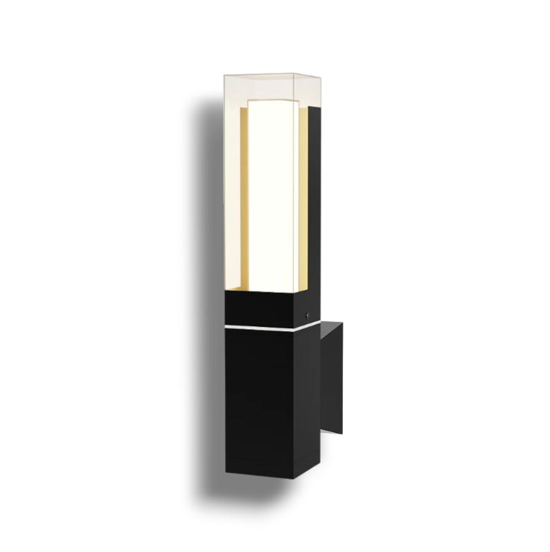 Covora - Stijlvolle Zwarte Aluminium Wandlamp Voor Buiten Met Warmwitte LED