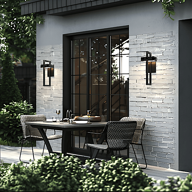 Benchvia - Strakke Zwarte LED Buitenwandlamp Ideaal Voor Veranda En Garage