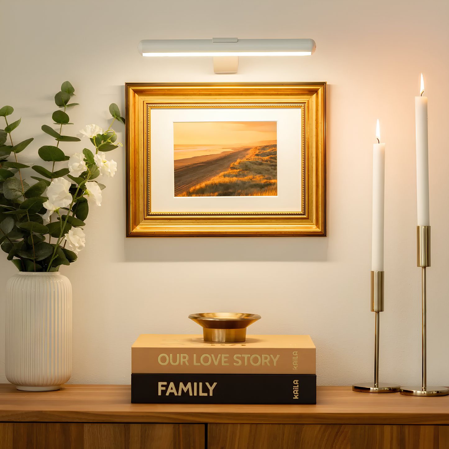 Lumora – LED Wandlamp voor Kunst en Decoratie