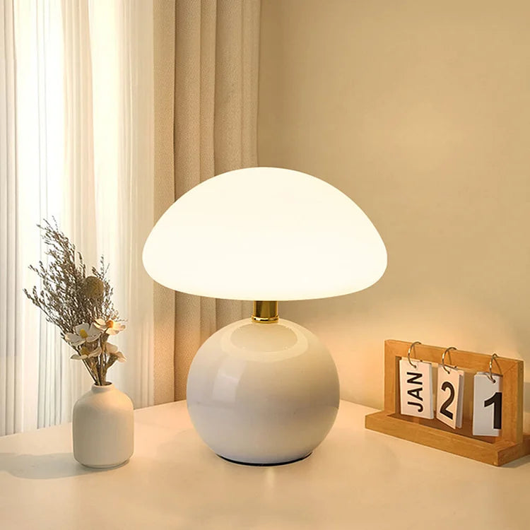 Brighture - Stijlvolle Franse Crèmekleurige Paddenstoellamp Voor Moderne Decoratie