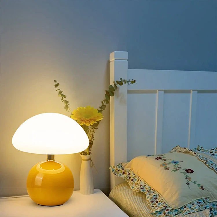 Brighture - Stijlvolle Franse Crèmekleurige Paddenstoellamp Voor Moderne Decoratie