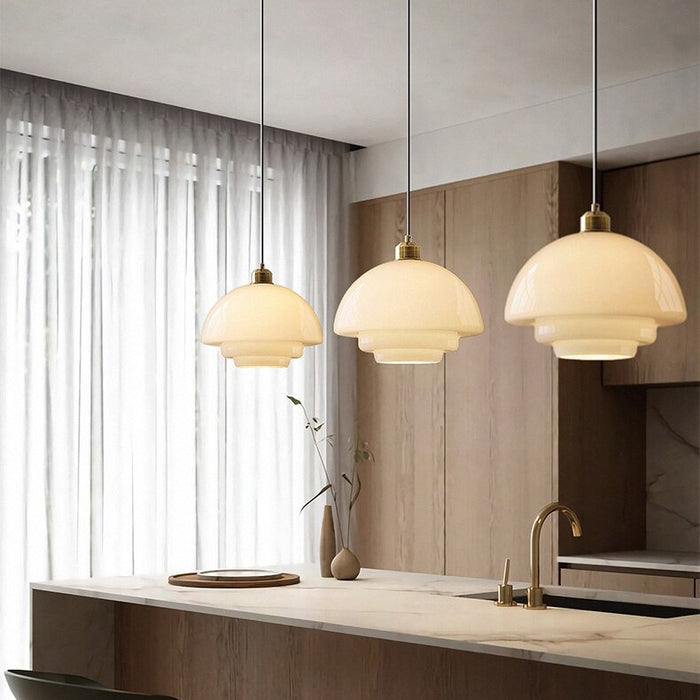 HaloGlo – Stijlvolle Witte Glazen Hanglamp