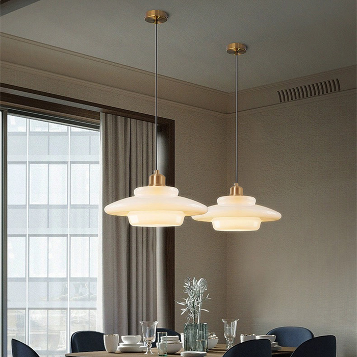 HaloGlo – Stijlvolle Witte Glazen Hanglamp