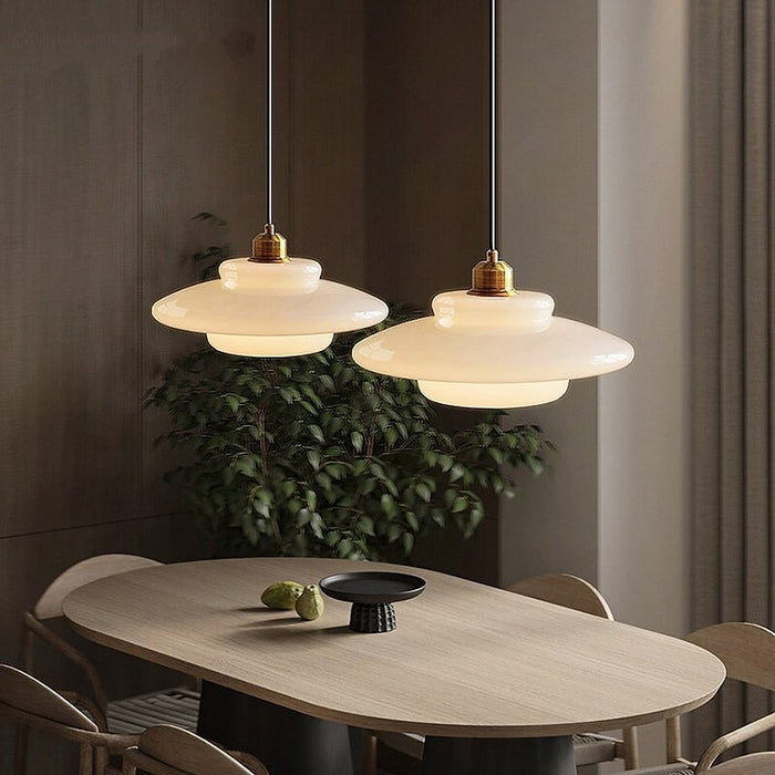 HaloGlo – Stijlvolle Witte Glazen Hanglamp