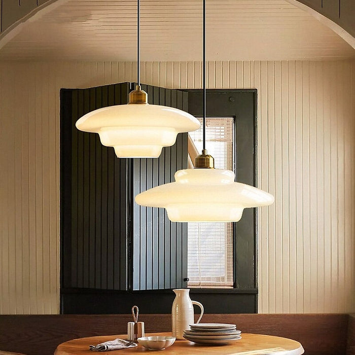 HaloGlo – Stijlvolle Witte Glazen Hanglamp