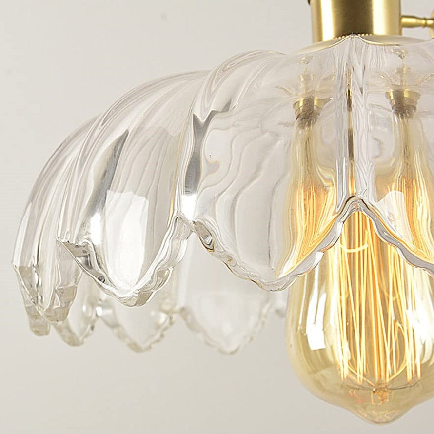 Accentra – Vintage Hanglamp met Glazen Bloemenkap