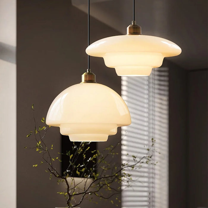HaloGlo – Stijlvolle Witte Glazen Hanglamp