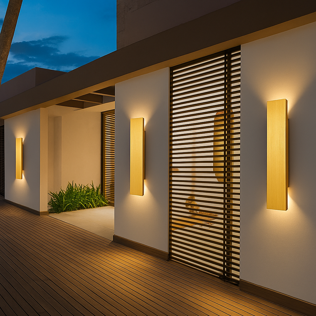 Aurea – Gouden Weerbestendige LED Buiten Wandlamp