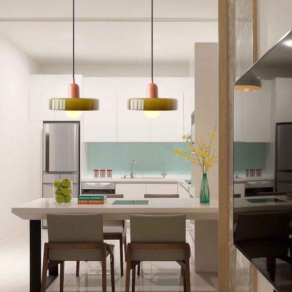 GleaMore - Bauhaus Hanglamp In Stijlvol Gekleurd Glas
