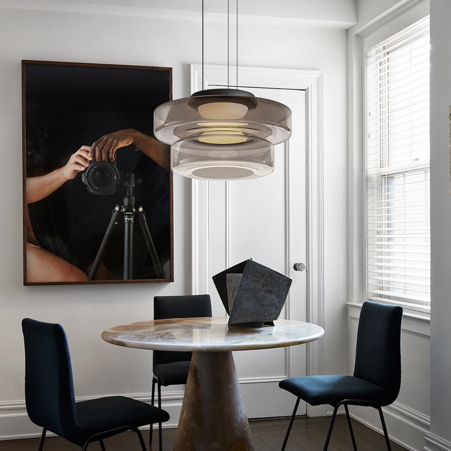 Sunhaven - Tijdloze Bauhaus-Stijl Glazen Hanglamp voor Thuis