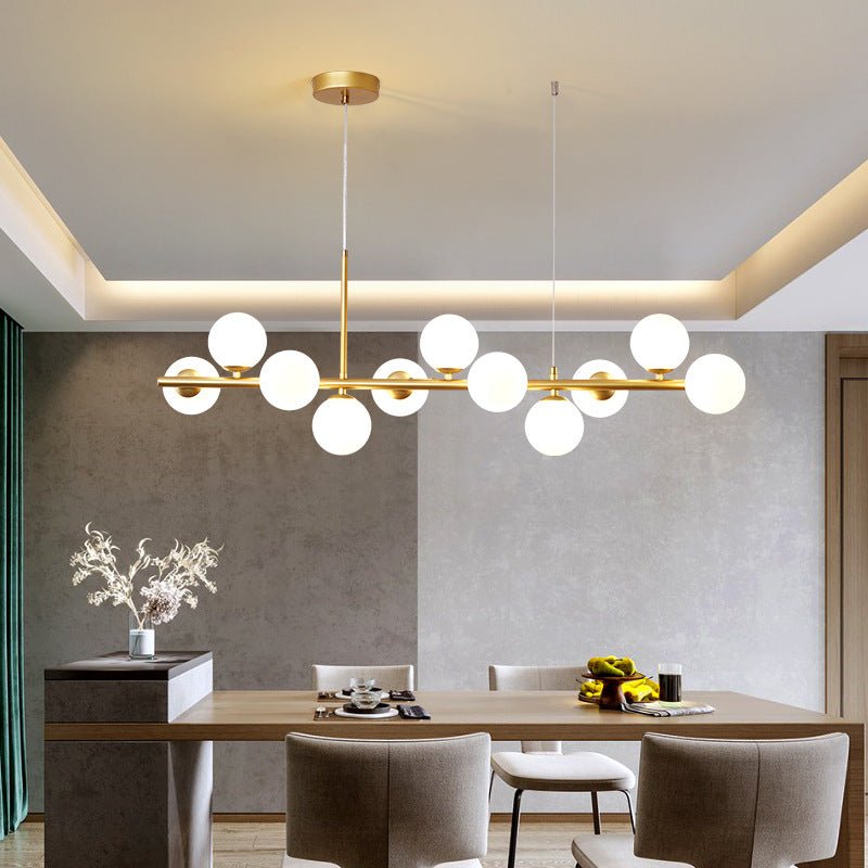 Solara – Luxe Glazen Bollen Hanglamp Voor De Eettafel